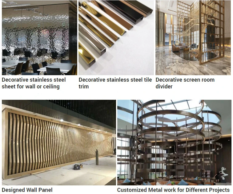 304 201 430 Water Ripple Plate Wave Decorative Stainless Steel Color Corrugated Sheet For Interior Design 3