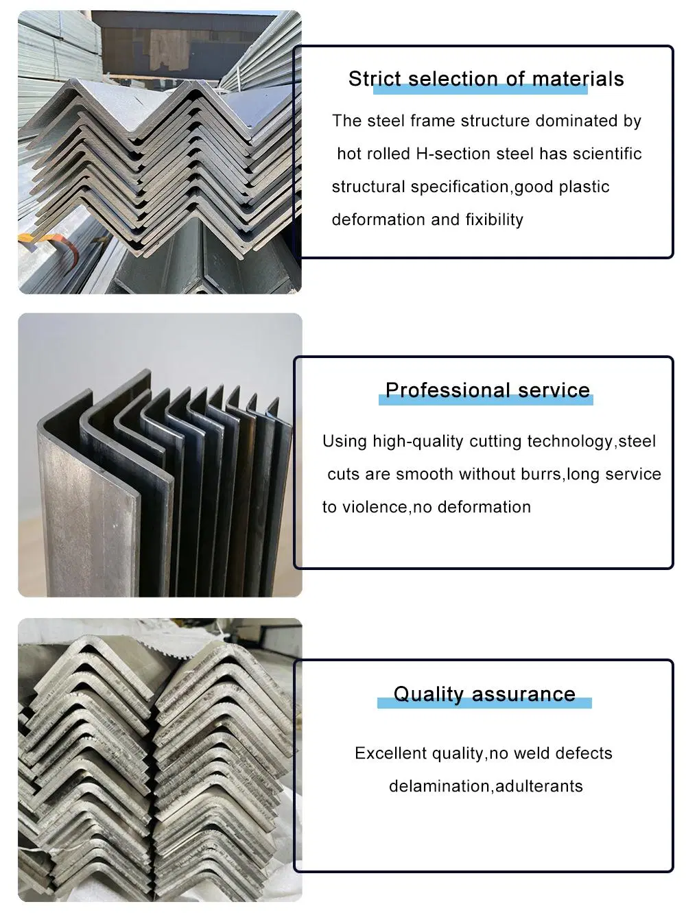 Hot Rolled SUS304 Stainless Steel Angle Bar 1.4301  SS304 50*50*5MM Equal Angle Bar 1