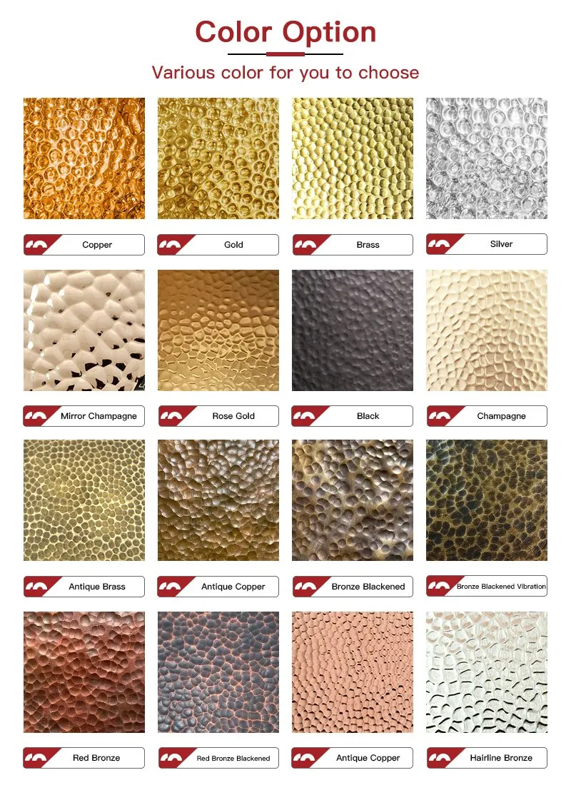 Hammered Metal Stainless Steel Sheet Cladding For Wall Claading Or Ceiling Panel 9